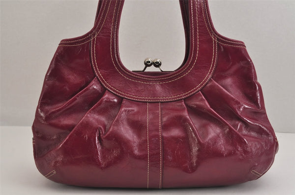 Authentic COACH Vintage Shoulder Hand Bag Purse Enamel F14381 Purple 6151J