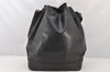 Authentic Louis Vuitton Epi Noe Shoulder Drawstring Bag Black M59002 LV 6151K