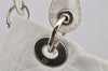 Authentic Christian Dior Lady Dior Lamb Skin Cannage Hand Bag White CD 6152J