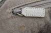 Authentic Christian Dior Lady Dior Lamb Skin Cannage Hand Bag White CD 6152J