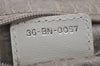 Authentic Christian Dior Lady Dior Lamb Skin Cannage Hand Bag White CD 6152J