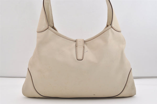 Authentic GUCCI Sherry Line Shoulder Bag Purse Leather 153029 White 6153J