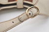 Authentic GUCCI Sherry Line Shoulder Bag Purse Leather 153029 White 6153J