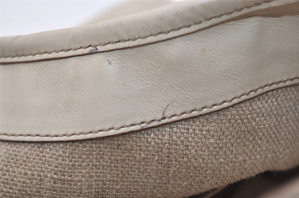 Authentic GUCCI Sherry Line Shoulder Bag Purse Leather 153029 White 6153J