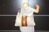 Authentic GUCCI Sherry Line Shoulder Bag Purse Leather 153029 White 6153J