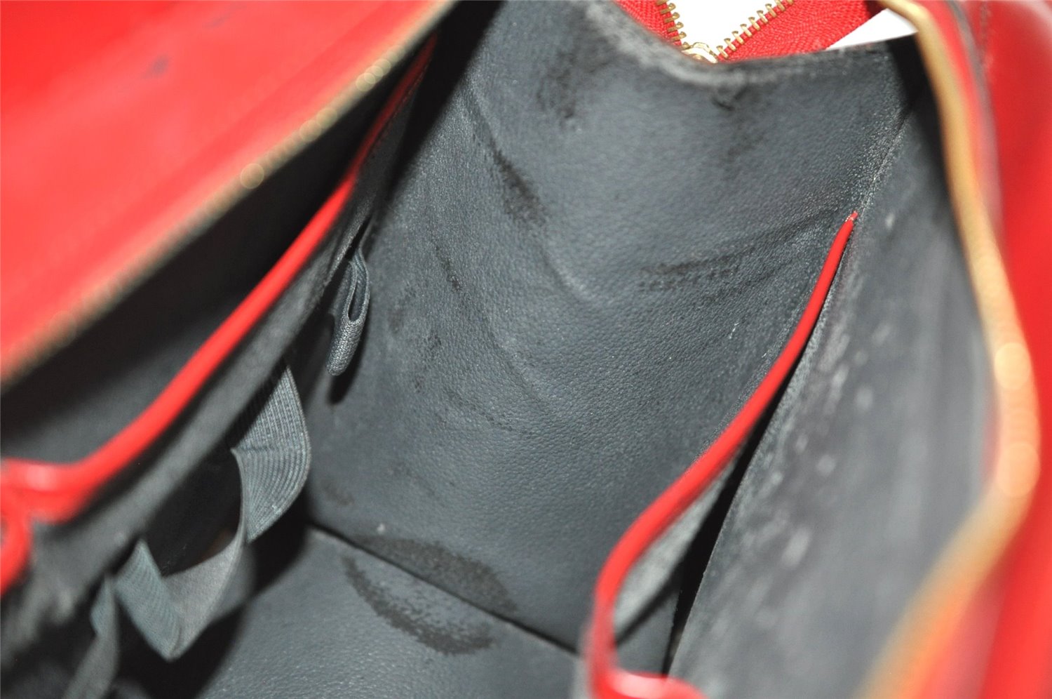 Authentic Louis Vuitton Epi Riviera Hand Bag Red M48187 LV Junk 6156J