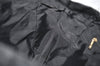 Authentic CHANEL New Travel Line Tote Bag Nylon Leather Black Junk 6156K