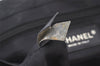 Authentic CHANEL New Travel Line Tote Bag Nylon Leather Black Junk 6156K