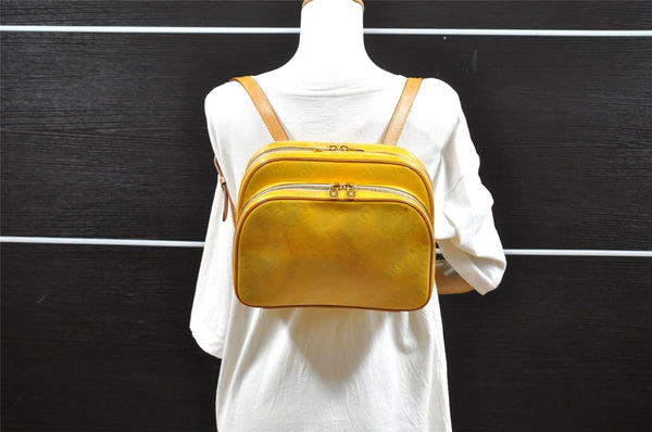 Authentic Louis Vuitton Vernis Murray Backpack Yellow M91038 LV 6158I