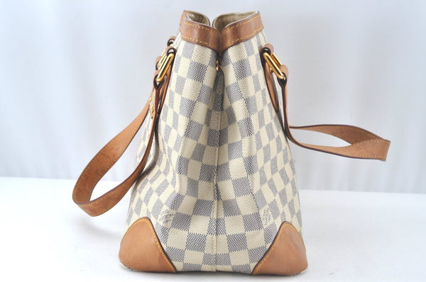 Authentic Louis Vuitton Damier Azur Hampstead PM N51207 Shoulder Tote Bag 6159J