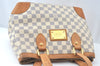 Authentic Louis Vuitton Damier Azur Hampstead PM N51207 Shoulder Tote Bag 6159J