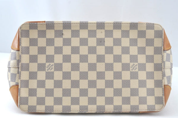 Authentic Louis Vuitton Damier Azur Hampstead PM N51207 Shoulder Tote Bag 6159J