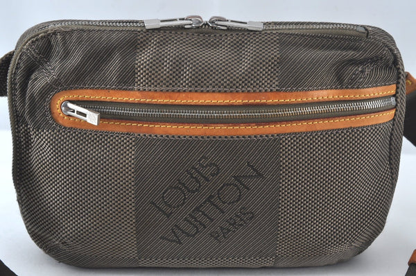 Authentic Louis Vuitton Damier Geant Arche Waist Cross Bag Brown M93022 LV 6160J