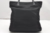 Authentic GUCCI Vintage Hand Tote Bag Nylon Leather Black 6160K