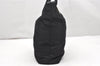 Authentic GUCCI Vintage Hand Tote Bag Nylon Leather Black 6160K