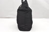 Authentic GUCCI Vintage Hand Tote Bag Nylon Leather Black 6160K
