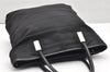 Authentic GUCCI Vintage Hand Tote Bag Nylon Leather Black 6160K