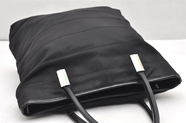 Authentic GUCCI Vintage Hand Tote Bag Nylon Leather Black 6160K