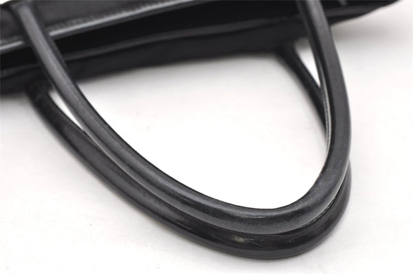 Authentic GUCCI Vintage Hand Tote Bag Nylon Leather Black 6160K