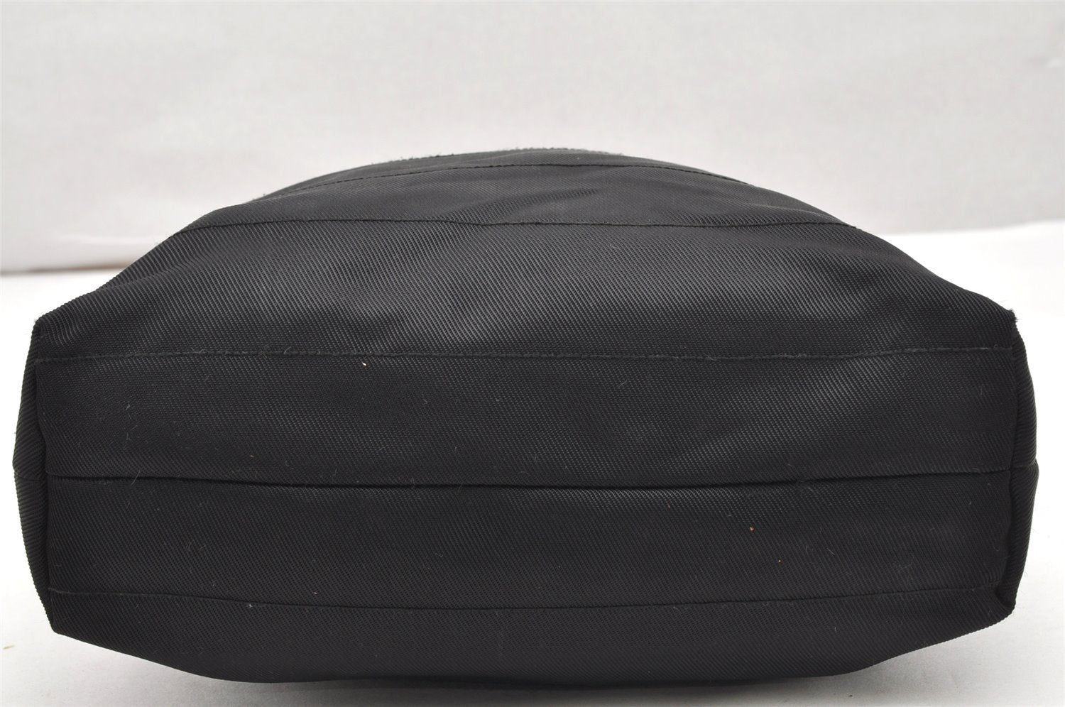 Authentic GUCCI Vintage Hand Tote Bag Nylon Leather Black 6160K