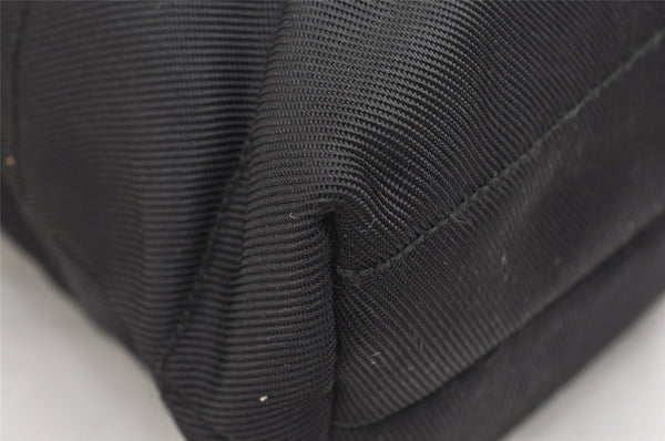 Authentic GUCCI Vintage Hand Tote Bag Nylon Leather Black 6160K
