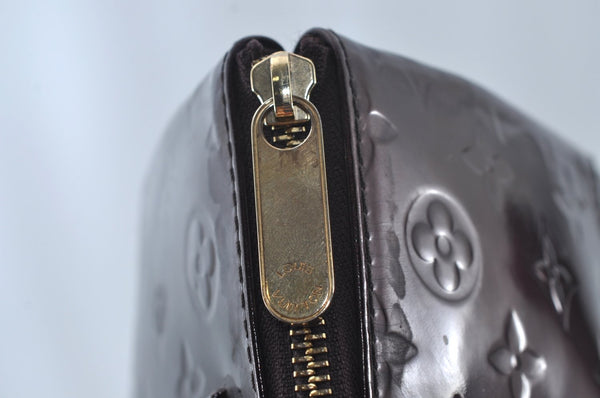 Auth Louis Vuitton Vernis Rose Wood Avenue Shoulder Bag Wine Red M93510 LV 6161J