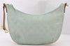 Authentic GUCCI Shoulder Bag GG Canvas Leather 0050813 Light Blue Junk 6161K
