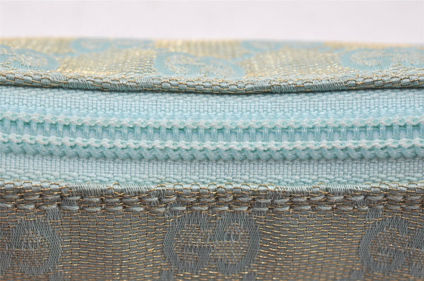 Authentic GUCCI Shoulder Bag GG Canvas Leather 0050813 Light Blue Junk 6161K
