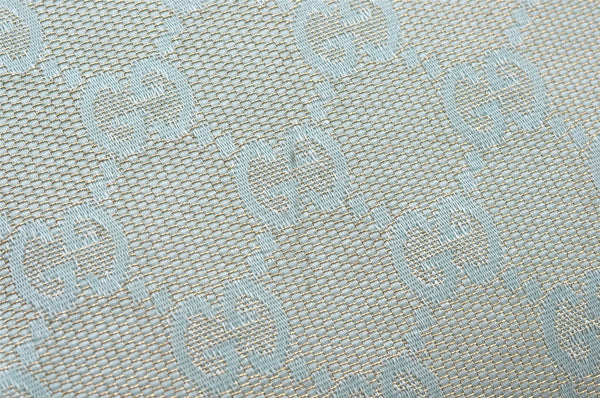 Authentic GUCCI Shoulder Bag GG Canvas Leather 0050813 Light Blue Junk 6161K