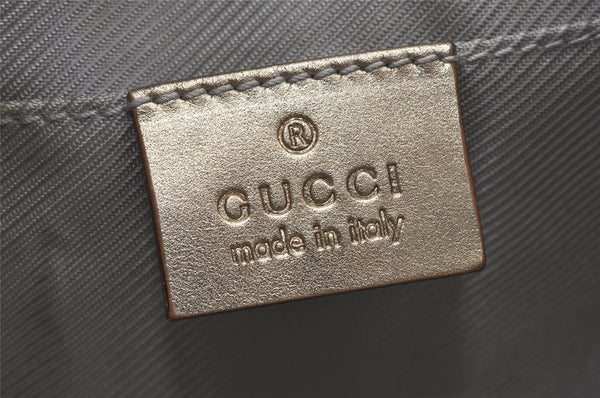 Authentic GUCCI Shoulder Bag GG Canvas Leather 0050813 Light Blue Junk 6161K
