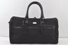 Authentic GUCCI 2Wau Shoulder Boston Bag Canvas Leather 114674 Black 6162K