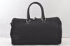 Authentic GUCCI 2Wau Shoulder Boston Bag Canvas Leather 114674 Black 6162K