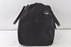 Authentic GUCCI 2Wau Shoulder Boston Bag Canvas Leather 114674 Black 6162K