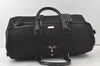 Authentic GUCCI 2Wau Shoulder Boston Bag Canvas Leather 114674 Black 6162K