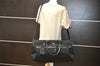 Authentic GUCCI 2Wau Shoulder Boston Bag Canvas Leather 114674 Black 6162K