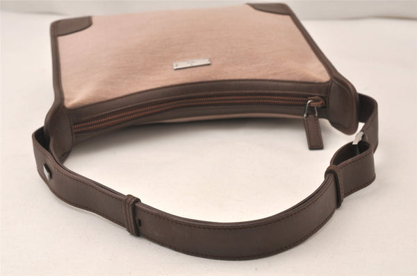 Authentic GUCCI Shoulder Hand Bag Purse Canvas Leather 0014206 Brown 6163K