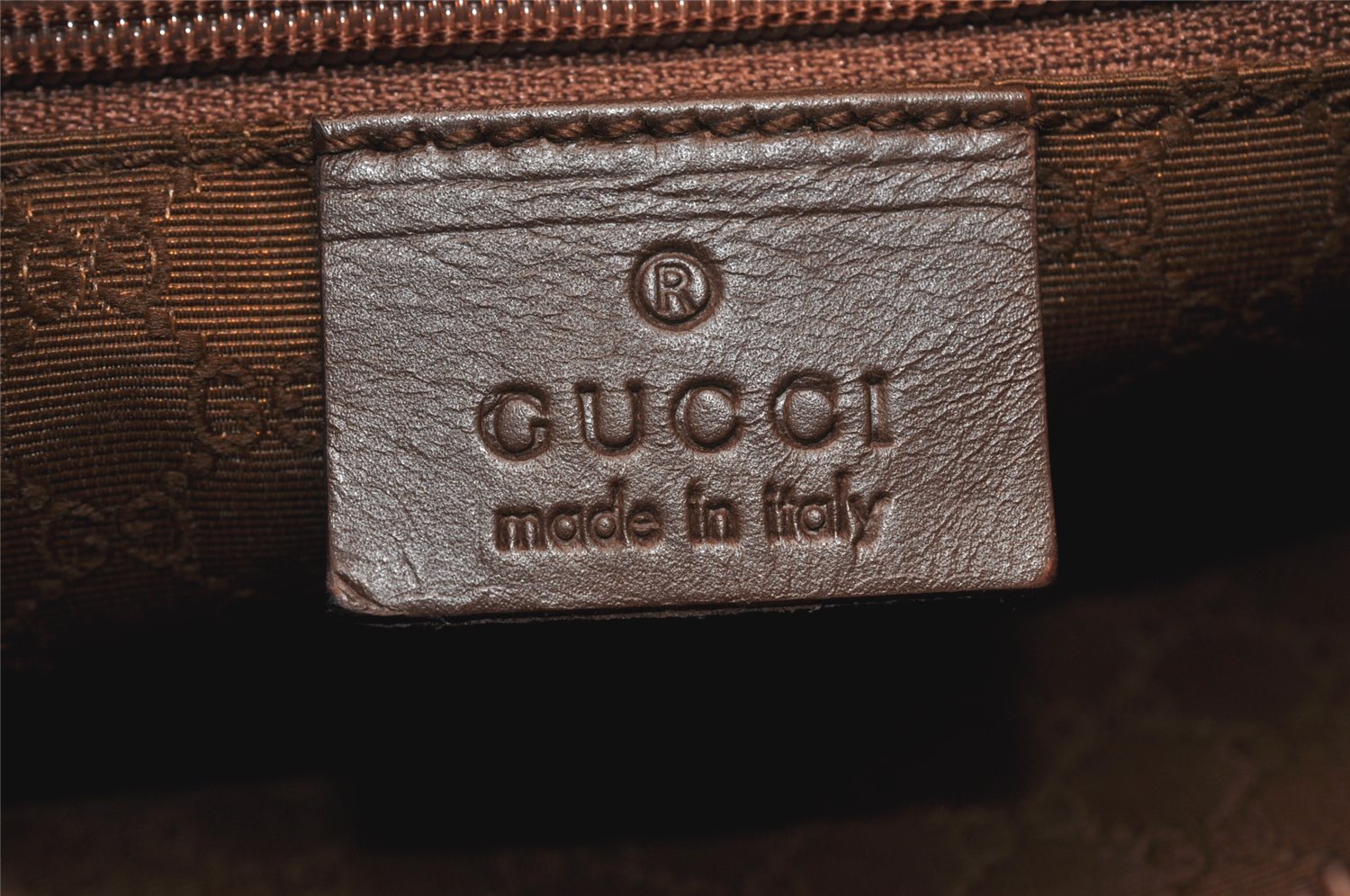 Authentic GUCCI Shoulder Hand Bag Purse Canvas Leather 0014206 Brown 6163K