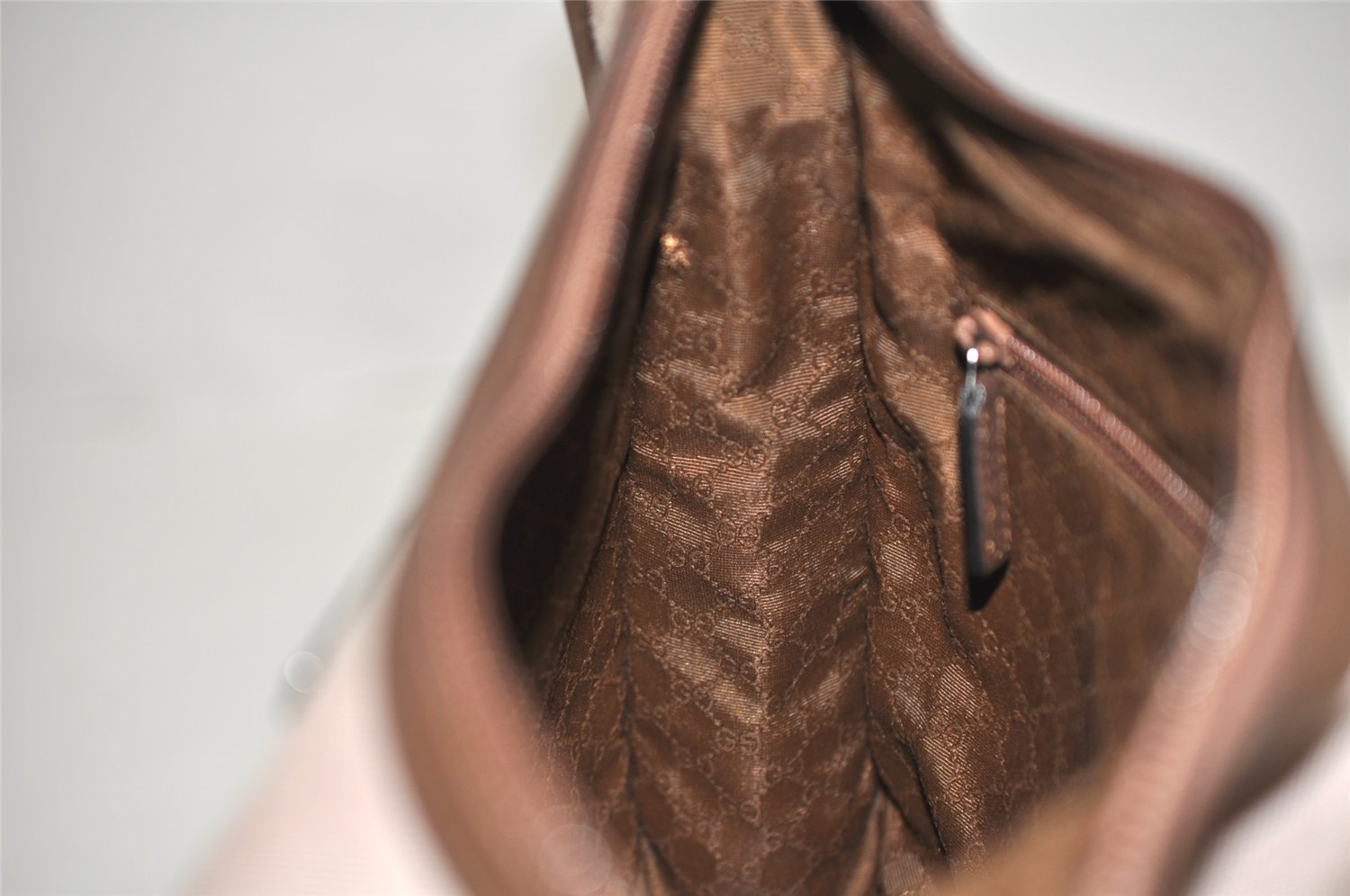 Authentic GUCCI Shoulder Hand Bag Purse Canvas Leather 0014206 Brown 6163K