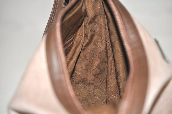 Authentic GUCCI Shoulder Hand Bag Purse Canvas Leather 0014206 Brown 6163K