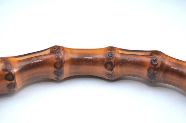 Authentic GUCCI Bamboo 2Way Shoulder Bag GG Canvas Leather 0014095 Black 6164H