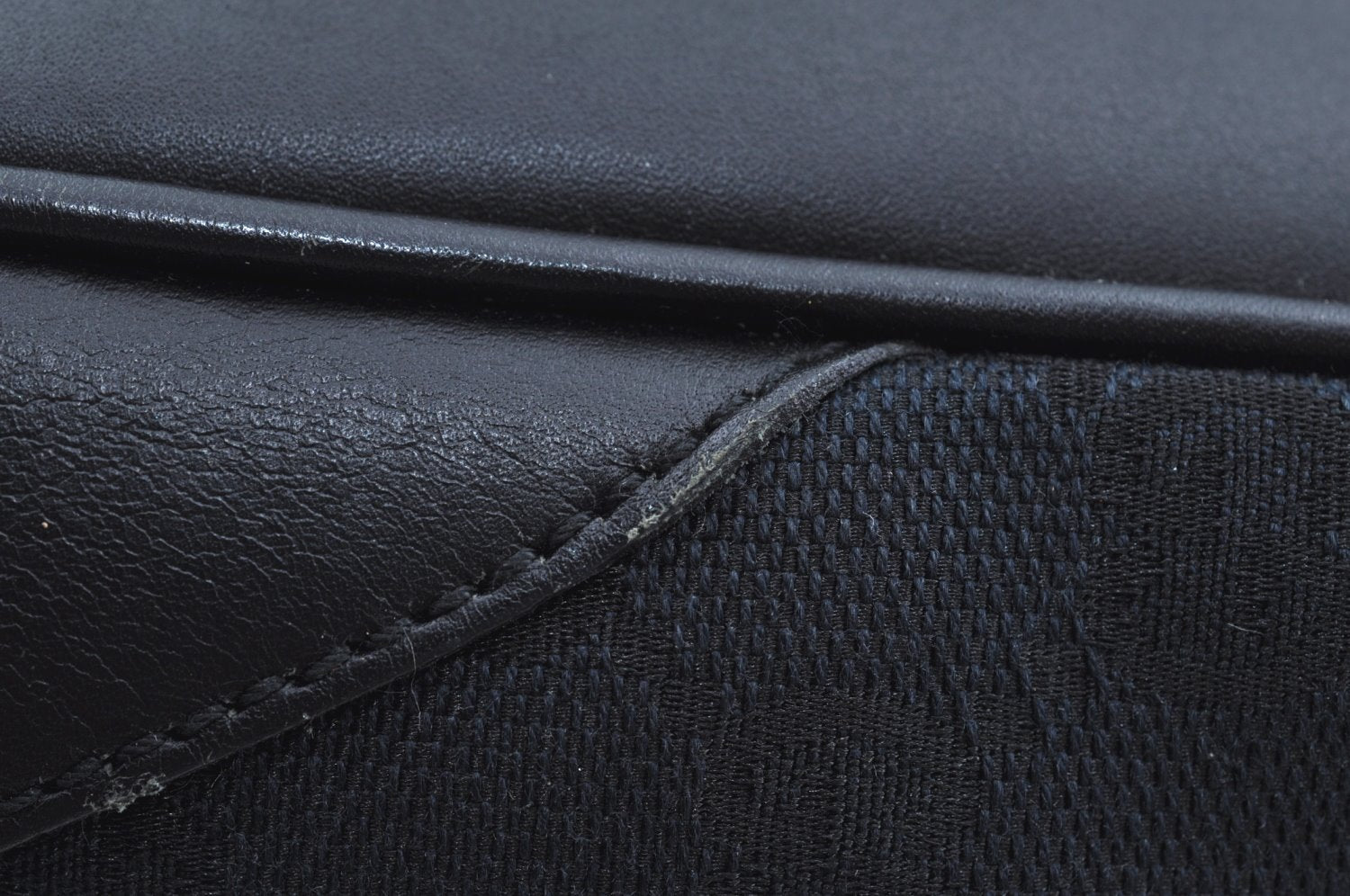 Authentic GUCCI Bamboo 2Way Shoulder Bag GG Canvas Leather 0014095 Black 6164H