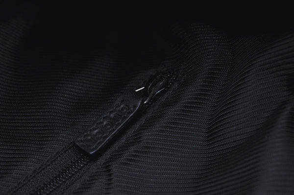 Authentic GUCCI Bamboo 2Way Shoulder Bag GG Canvas Leather 0014095 Black 6164H