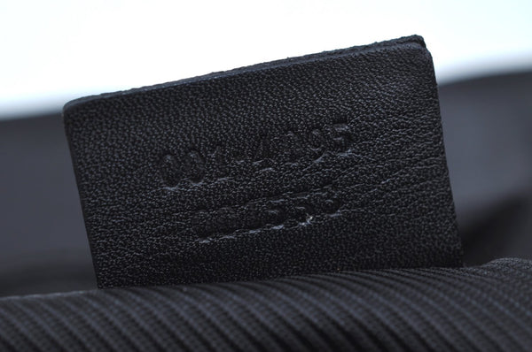 Authentic GUCCI Bamboo 2Way Shoulder Bag GG Canvas Leather 0014095 Black 6164H