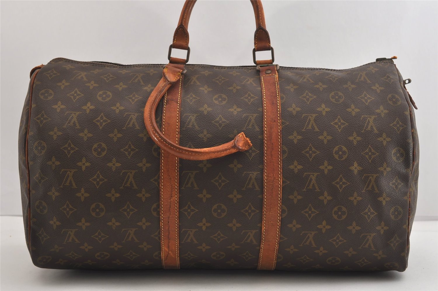 Auth Louis Vuitton Monogram Keepall 50 Travel Boston Bag Old Model LV Junk 6165J