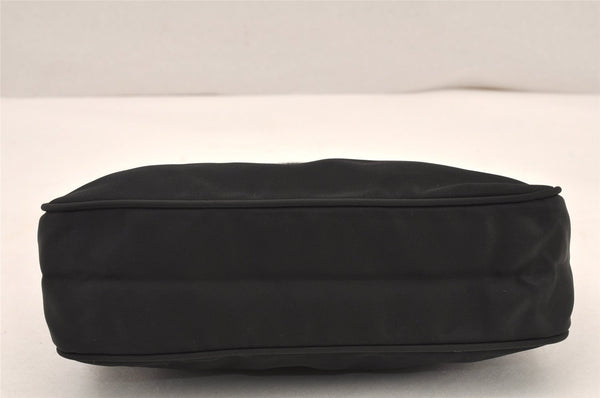 Authentic PRADA Vintage Nylon Tessuto Hand Bag Pouch Purse Black 6165K