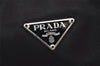 Authentic PRADA Vintage Nylon Tessuto Hand Bag Pouch Purse Black 6165K