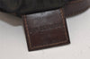 Authentic FENDI Vintage Zucca Hand Bag Purse Nylon Leather Brown 6166J