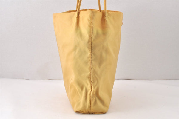 Authentic PRADA Vintage Nylon Tessuto Shoulder Tote Bag Yellow 6166K