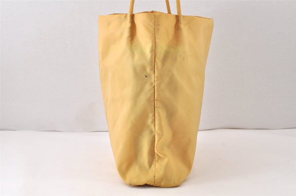 Authentic PRADA Vintage Nylon Tessuto Shoulder Tote Bag Yellow 6166K