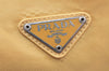 Authentic PRADA Vintage Nylon Tessuto Shoulder Tote Bag Yellow 6166K